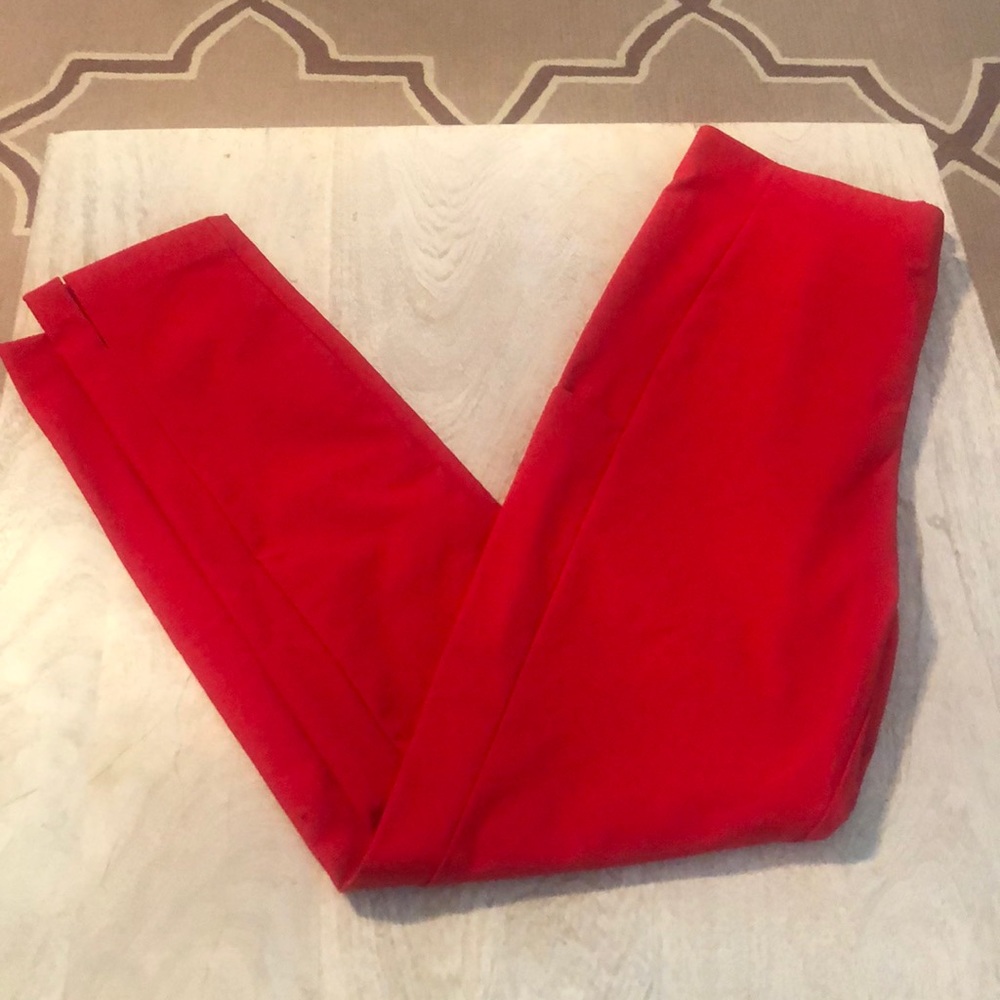 Athleta Nylon pants. Back zipper. Red. Size 6